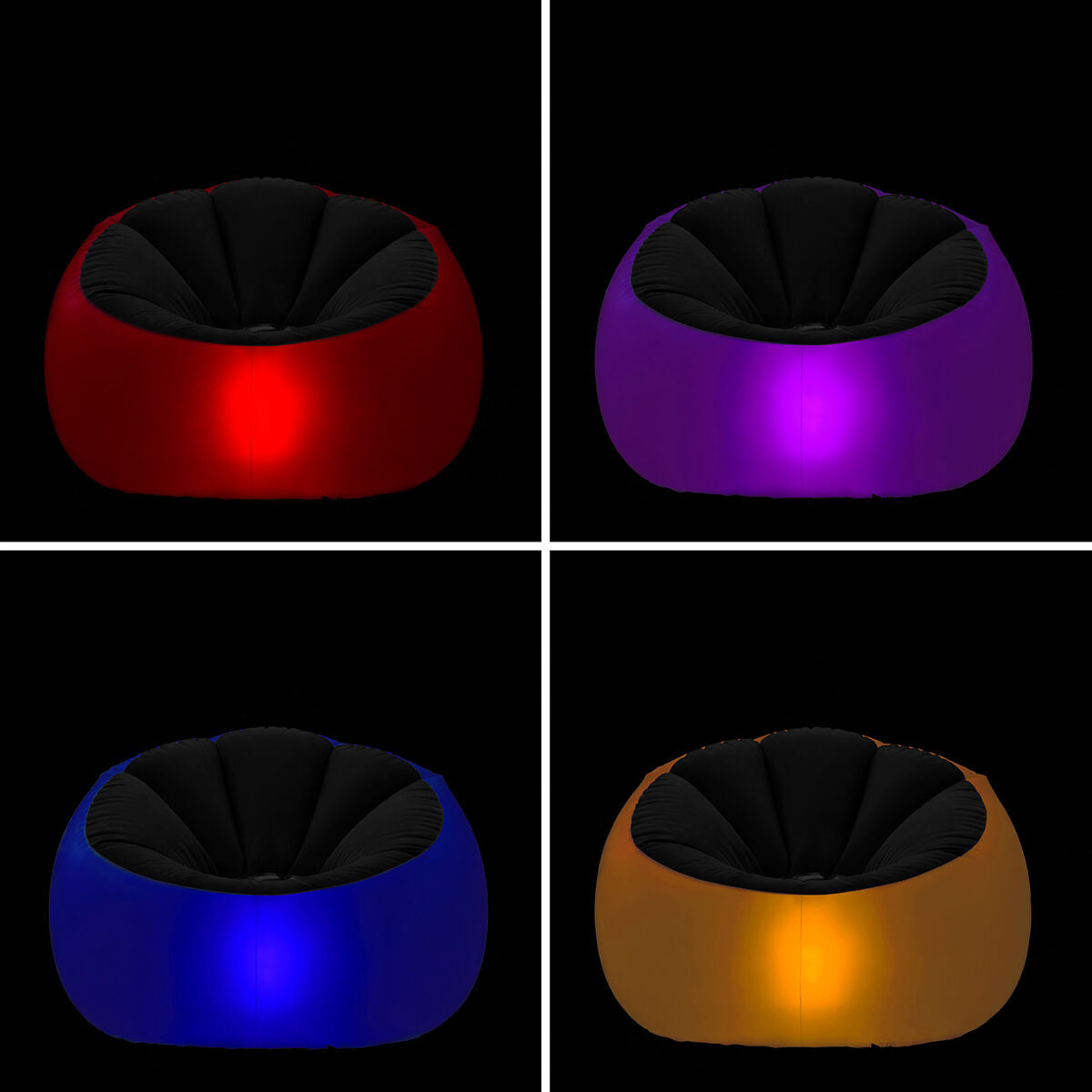 Poltrona Gonfiabile con LED Multicolor e Telecomando Chight InnovaGoods