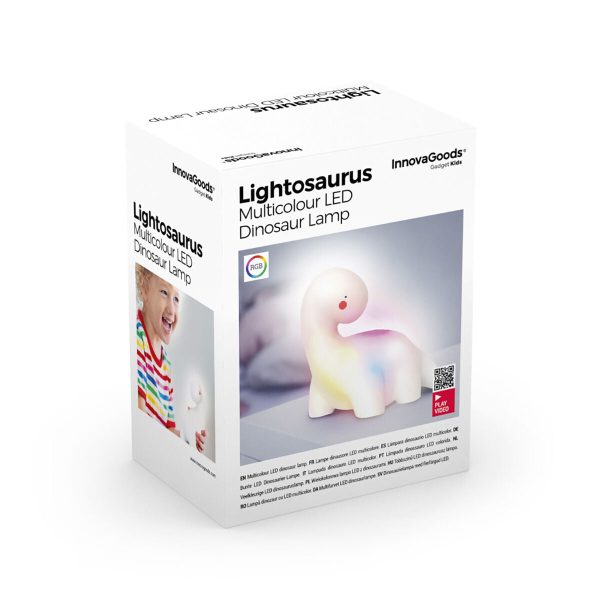 Lampada Dinosauro LED Multicolor Lightosaurus InnovaGoods